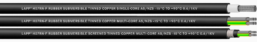 Submersible rubber cable range